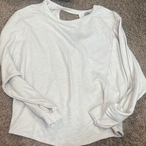 white birch Light Gray Long Sleeve Crewneck Top